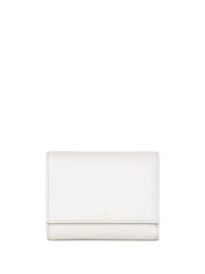 Yu Mei Grace Leather Wallet In White