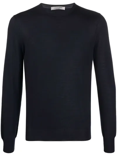 Fileria Slim Fit Wool Jumper In Blue