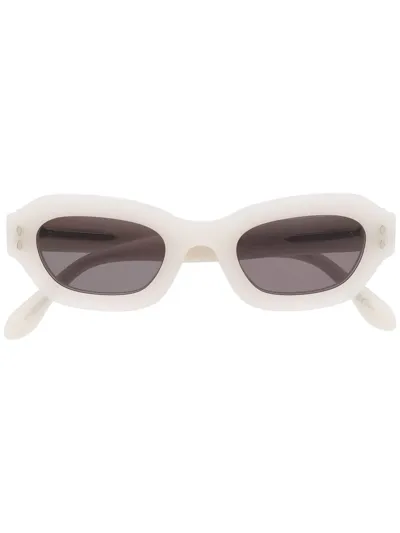 Isabel Marant Eyewear Round Frame Sunglasses In White