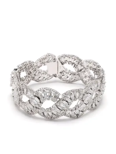 Swarovski Hyperbola Wave Crystal Bracelet In Silver