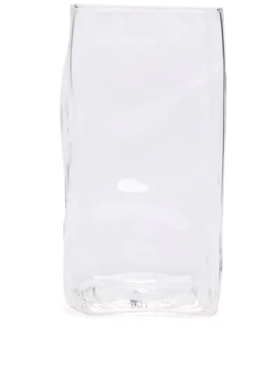 Off-white Crumple Logo Glass In White