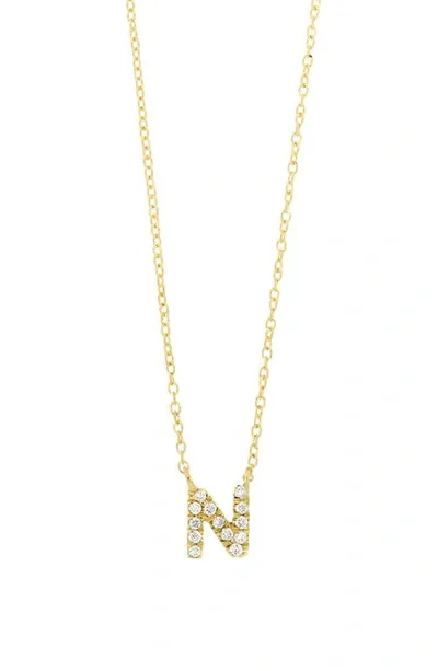 Bony Levy Icon Pavé Diamond Initial Pendant Necklace In 18k Yellow Gold - N