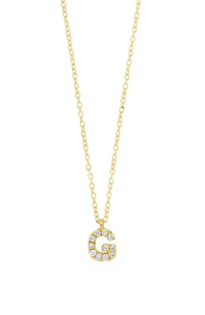 Bony Levy Icon Pavé Diamond Initial Pendant Necklace In 18k Yellow Gold - G