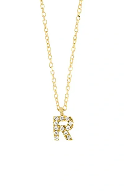 Bony Levy Icon Pavé Diamond Initial Pendant Necklace In 18k Yellow Gold - R