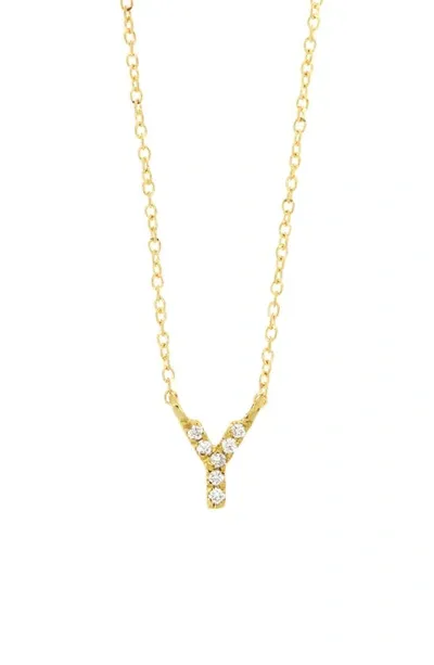 Bony Levy Icon Pavé Diamond Initial Pendant Necklace In 18k Yellow Gold - Y