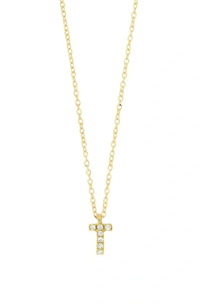 Bony Levy Icon Pavé Diamond Initial Pendant Necklace In 18k Yellow Gold - T