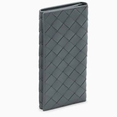 Bottega Veneta Grey Intrecciato Billfold Wallet