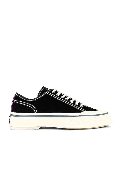 Eytys Black Laguna Low Top Suede Sneakers