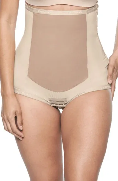 Bellefit Postpartum Side Zip Girdle In Beige