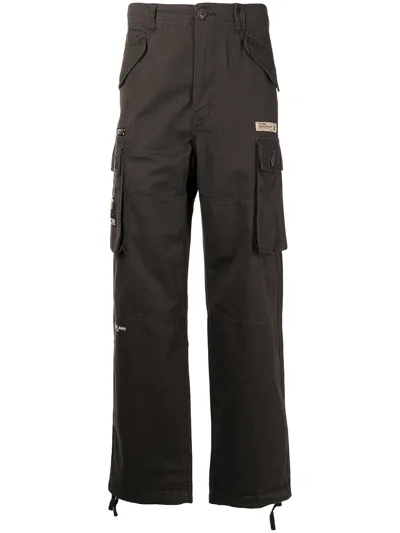 Izzue X Neighborhood Cargo-pocket Straight-leg Trousers In Grau