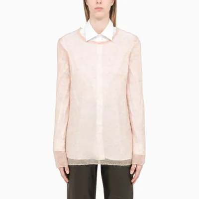 Miu Miu Pink Semi-transparent Sweater