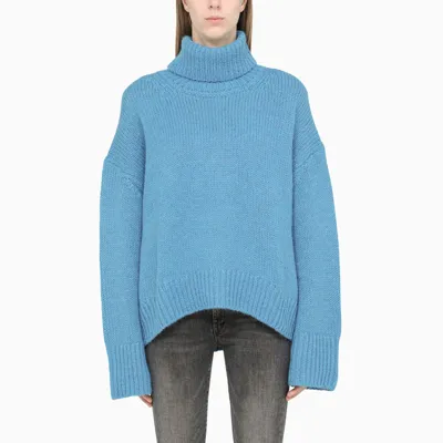 Samsã¸e Samsã¸e Blue Turtleneck Pullover