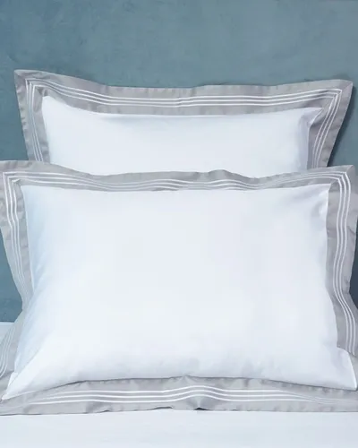 Signoria Firenze Cascina King Sham In White/silver Moon