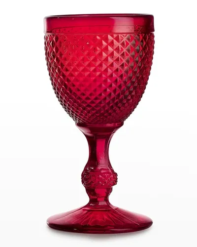 Vista Alegre Bicos Red Water Goblet Glass