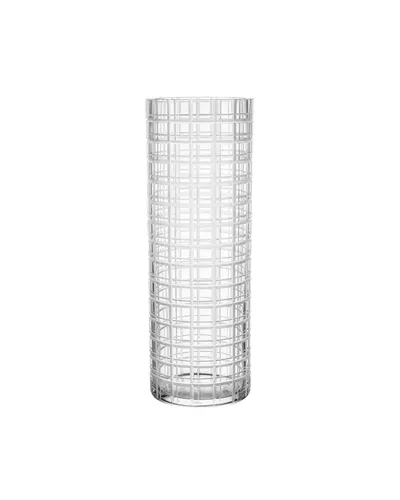 Orrefors Cut In Number Checker Vase, Large