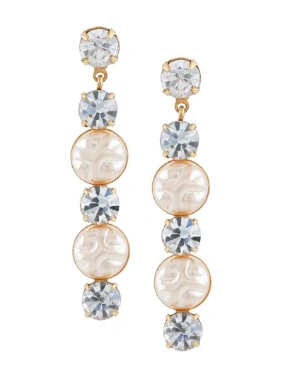 Jennifer Behr Birgitta Crystal Earrings In 银色