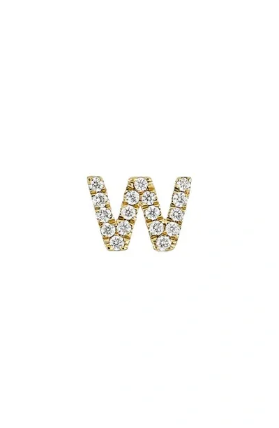 Bony Levy Icon Diamond Initial Single Stud Earring In 18k Yellow Gold - W