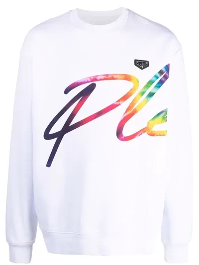 Philipp Plein Signature Logo-print Sweatshirt In White