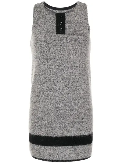 Onefifteen Tank Knitted Mini Dress In Grey