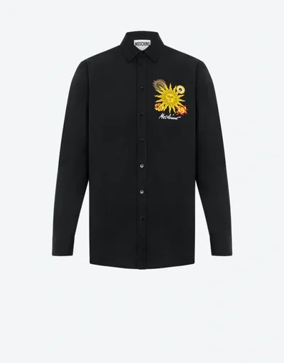 Moschino Sun Smiley® Poplin Shirt In Black