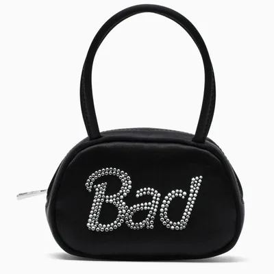 Amina Muaddi Black Super Amini Baddie Mini Bag