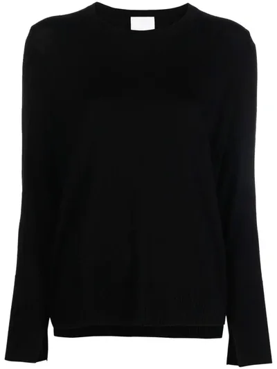 Allude Fine-knit Virgin-wool Jumper In Black