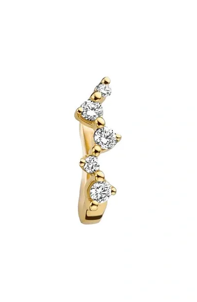 Kimai Comet Single Lab Created Diamond Earring In Yellow Gold