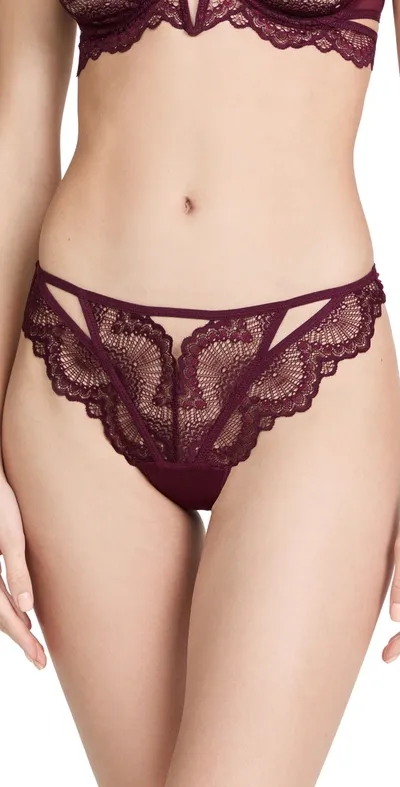 Thistle And Spire Kane Thong In Cherry