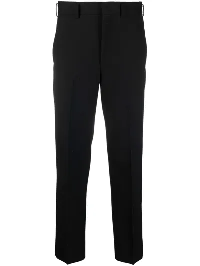 Comme Des Garçons Zip-detailing Cropped Tailored Trousers In Black