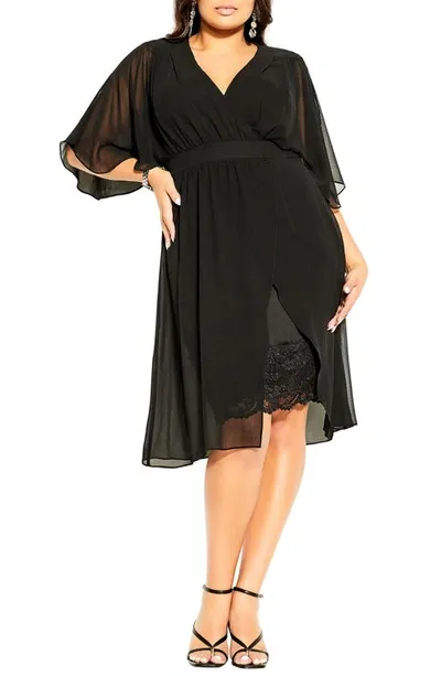 City Chic Love Affair Dress In Black