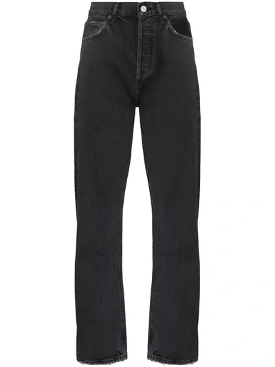 Agolde '90s Pinch Waist High-rise Straight Jeans In Schwarz