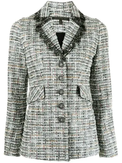 Shiatzy Chen Tweed Tailored Blazer In Mehrfarbig