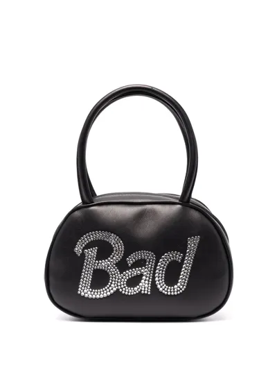 Amina Muaddi Bad Crystal-embellished Tote Bag In Schwarz