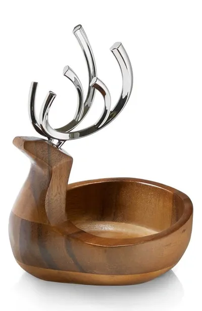 Nambe Reindeer Candy Dish In Brown