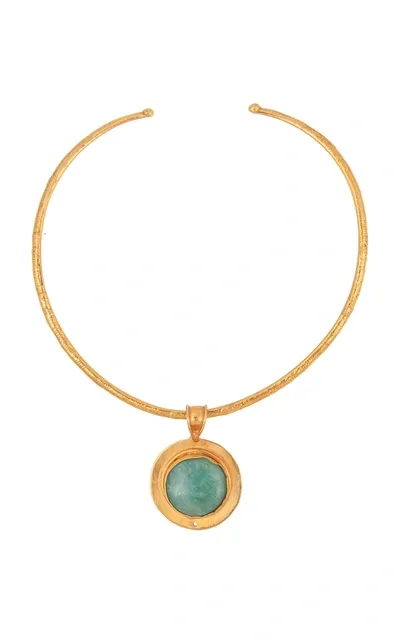 Sylvia Toledano Women's Theodora One 22k Gold-plated & Amazonite Pendant Necklace