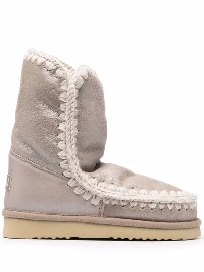 Mou Eskimo 24 Metallic Boots In Grey