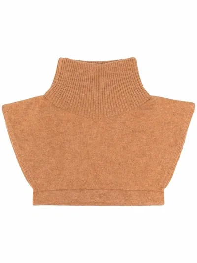 Barrie High Neck Cashmere Collar In Nude