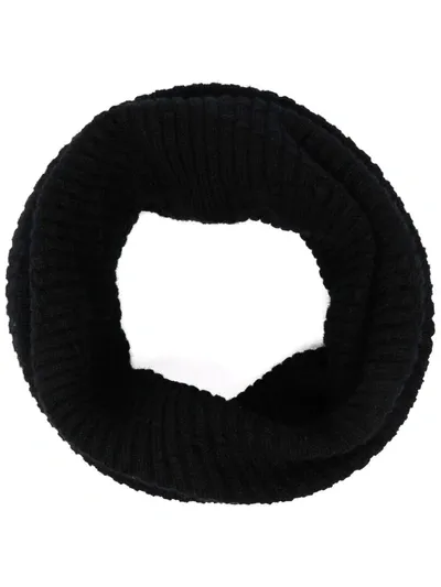 Barrie Ribbed-knit Cashmere Snood In Schwarz