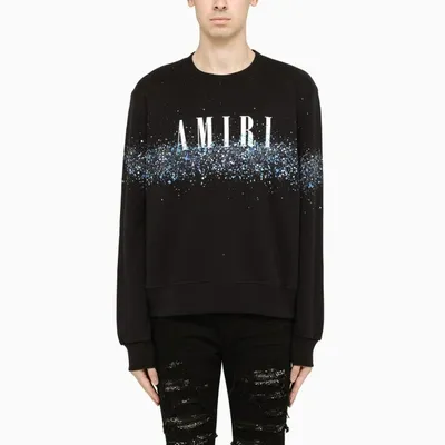 Amiri Black Sweatshirt With Contrasting Print