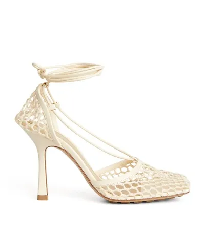 Bottega Veneta Stretch Leather And Mesh Sandals In Heel Height: 90 Mm