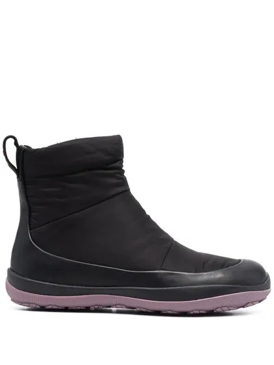 Camper Ankle Side-zipped Boots In Schwarz