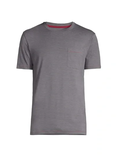 Isaia Men's Short-sleeve Pocket T-shirt In Grey