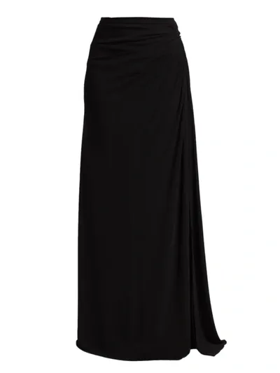 Halston Callen Jersey Maxi Skirt In Black