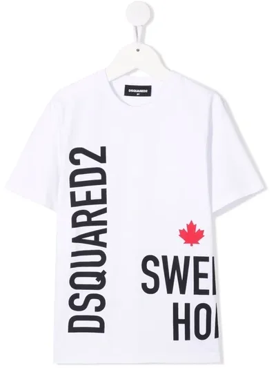 Dsquared2 Kids' Logo-print T-shirt In White