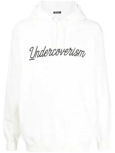 Undercoverism Logo-print Pullover Hoodie In Weiss