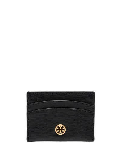 Tory Burch Robinson Logo-plaque Cardholder In 黑色