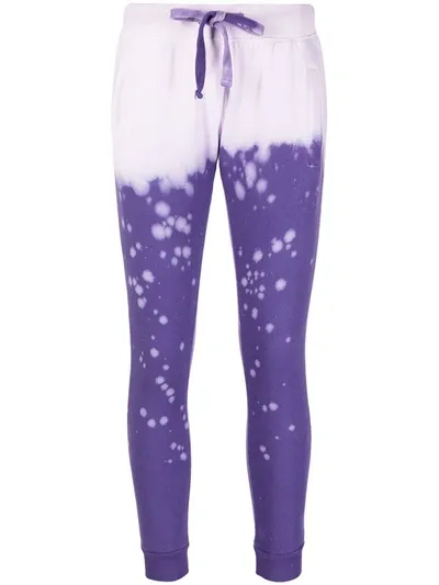 La Detresse Crush Acid-wash Trackpants In Lilac