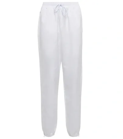 Wardrobe.nyc Zip-cuff High-rise Sweatpants In White