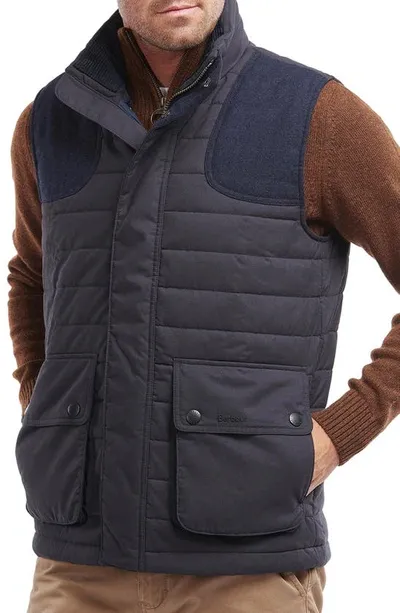 Barbour Bradford Baffle Quilted Vest In Navy