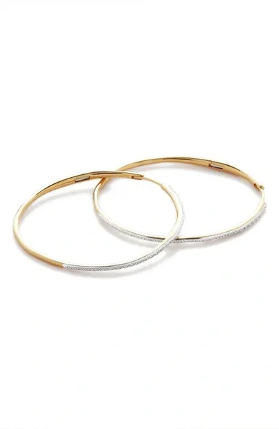 Monica Vinader Riva Cocktail Diamond Hoop Earrings In Gold